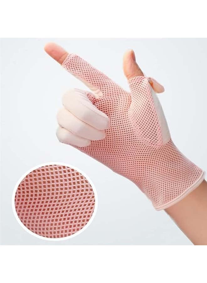 MJZ Driving gloves sun protection gloves mittens women driving gloves,  Women's Sun Protection Quick Dry Anti Slip Driving Gloves One Size  - Image 3