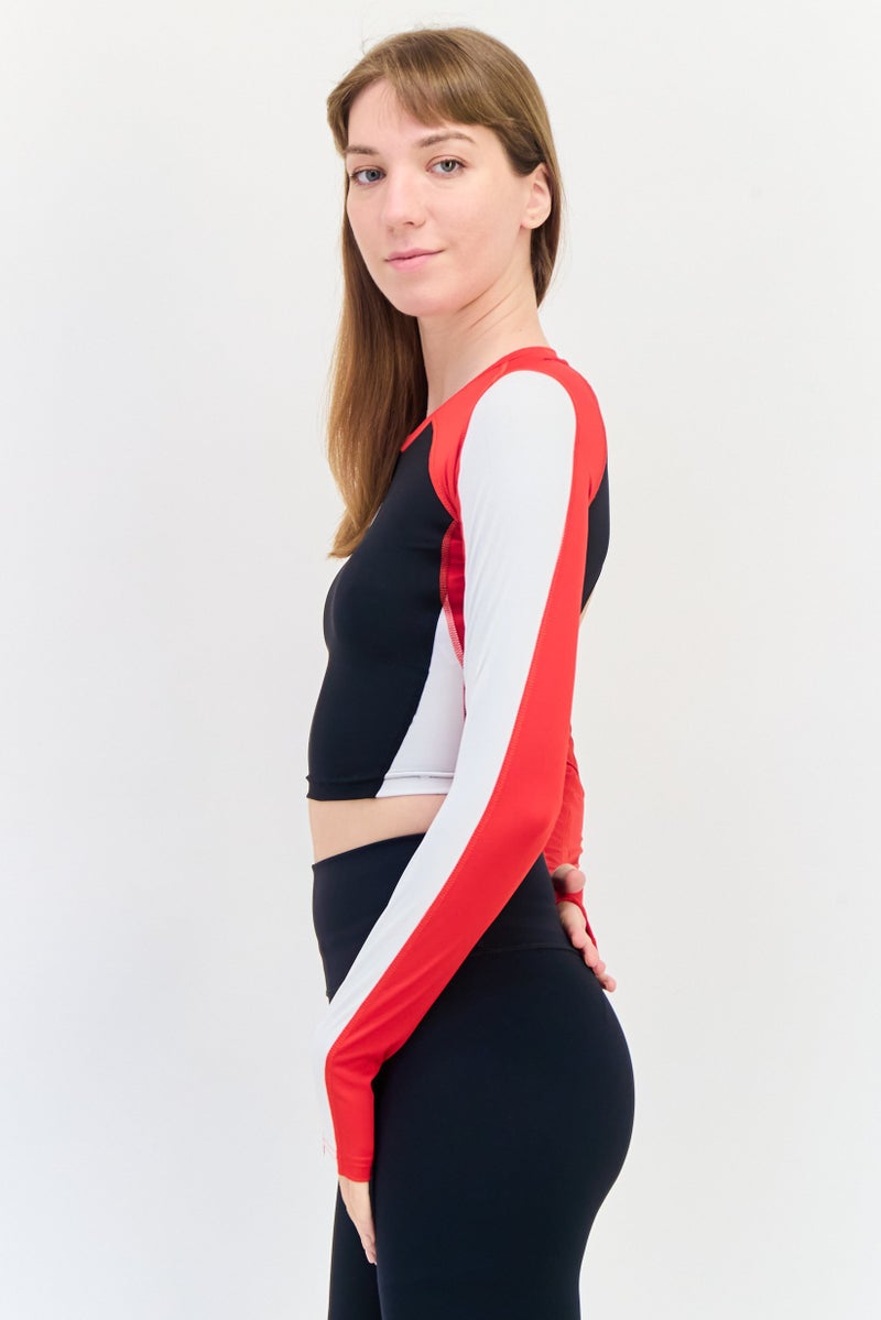 Adidas بلوزة تدريب طويلة الأكمام للنساء، متعددة الألوان - Image 2