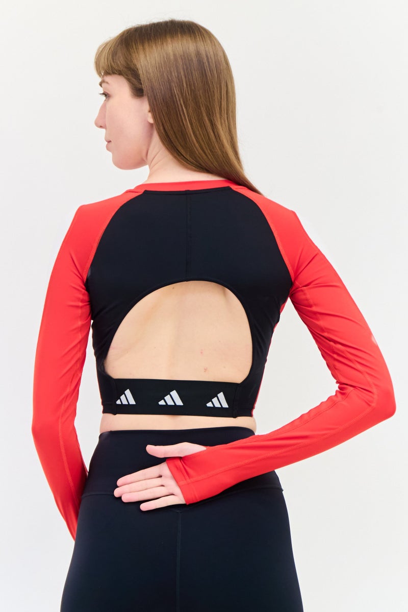 Adidas بلوزة تدريب طويلة الأكمام للنساء، متعددة الألوان - Image 3