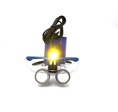 EAST Brand 3.5X 420mm Working Distance Optical Glass Surgical Binocular Loupes and LED Head Light Lamp with Filter Aluminum Box Style (Blue) - Image 5