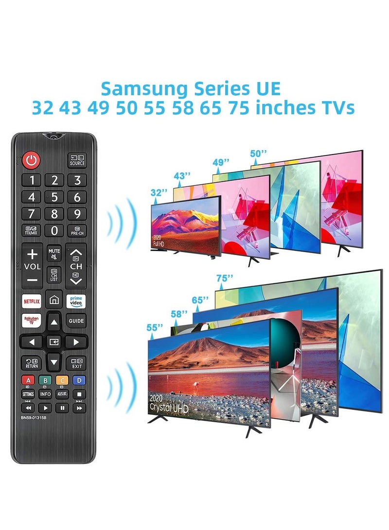 ELTRAZONE BN59-01315A Remote Control for All Samsung Smart TVs – Universal Replacement Remote for Samsung 4K UHD QLED TVs – Includes Netflix & Prime Video Buttons – Compatible with Samsung Smart TV Models - Image 4