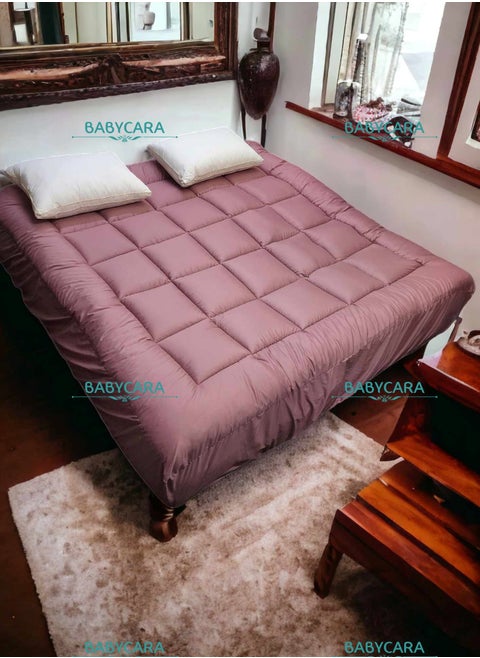 Mattress Topper Cover 8 Cm Felt Extra Thick Extra Plush and Super Soft Available In 8 Colours 200x200x8cm