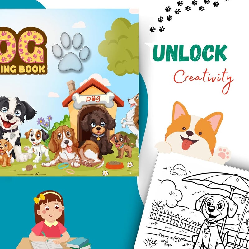 Sakuya Animals Coloring for Kids | Animal Coloring Page for Toddlers | Fun Activity for Boys and Girls |Baby Shower Activities-Dog - Image 4
