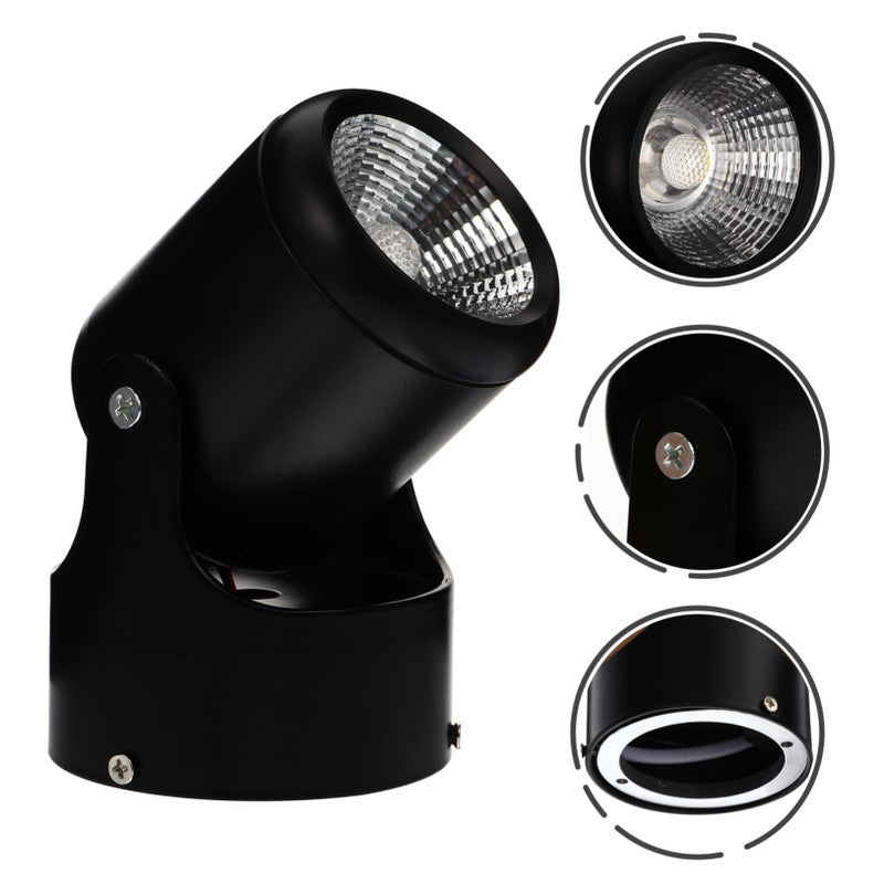 أسود 7 واط LED بقعة ضوئية دوارة قضيب ضوء السكك الحديدية للسقف الداخلي - Image 5