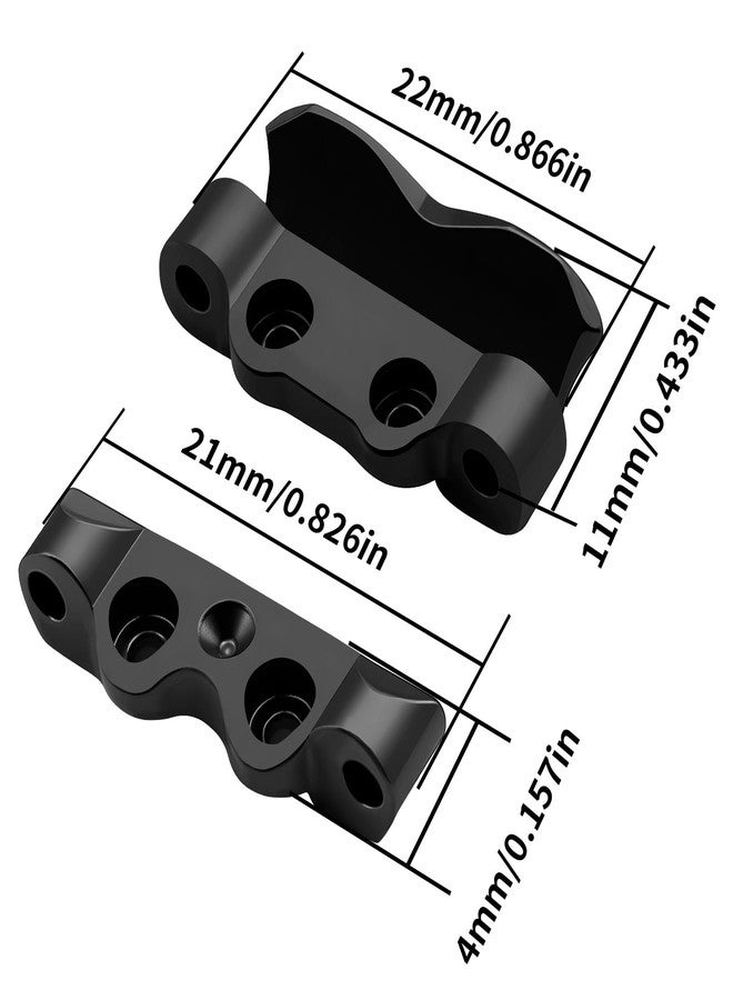 FSDKEDUF Aluminum Rear Pin Mounts for Losi Micro-B & Micro-T – Durable CNC Upgrade Parts RC Car Accessories for Performance & Replacement (Black) - Image 2