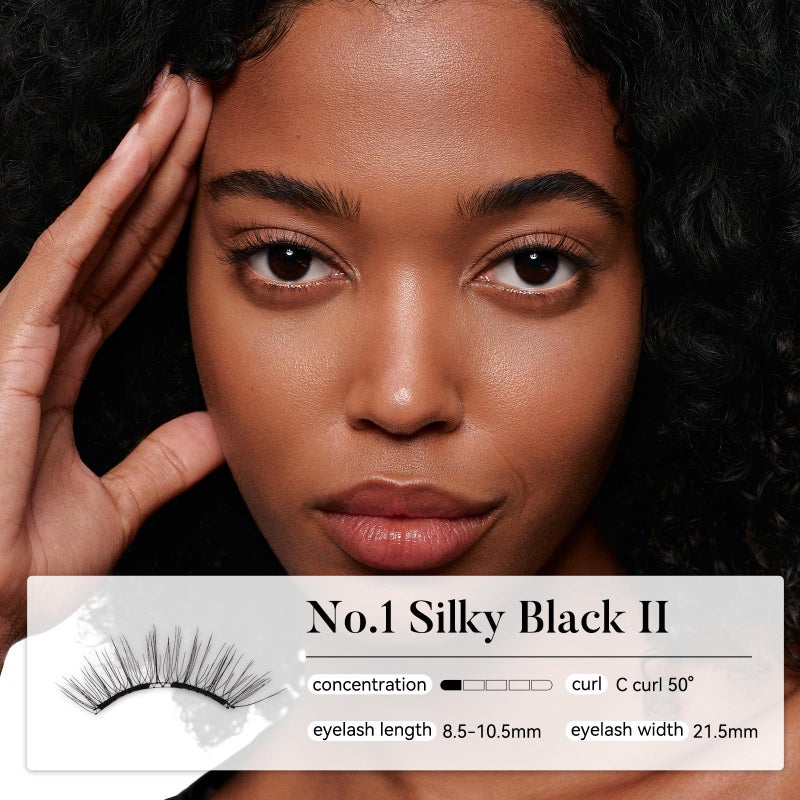 WOSADO Soft Magnetic Eyelashes Kit with Applicator, [Silky Black II] 21.5mm Reusable Glue-free Wispy Magnetic Lashes, Cruelty-free False Lashes, Waterproof, Lightweight, Suit for Heavy Makeup - Image 4