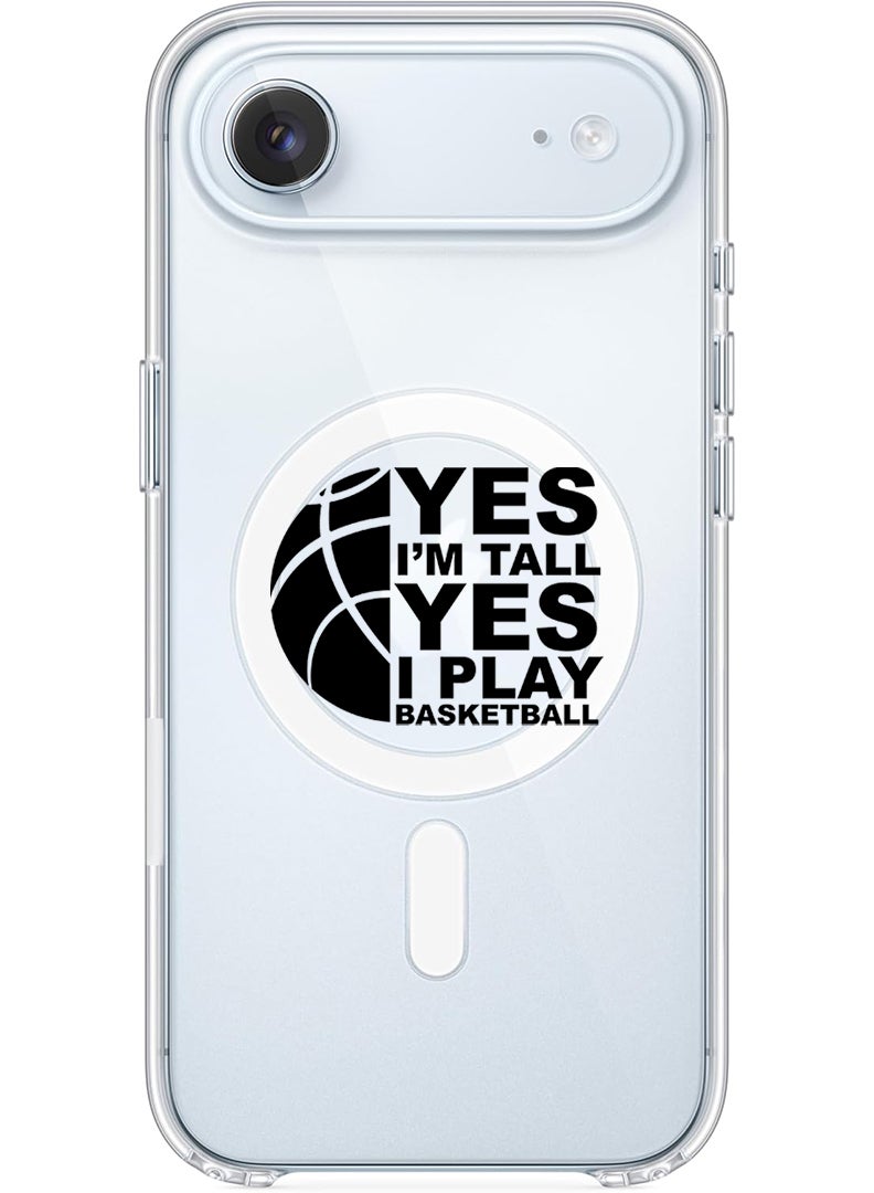 Theodor Magnetic Case for Apple iPhone 17 Air Compatible with MagSafe Wireless Charging, Shockproof Phone Bumper Cover - Basketball black - Image 1