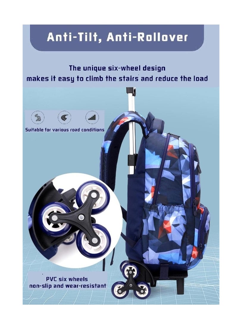 CityRiya-Long - Kids' Luggage Rolling Backpack for Boys Wheeled Bag Trolley School Bags Wheeled School Students Books Travel Bag - Image 1