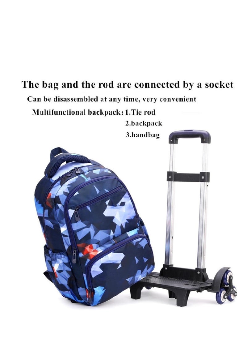 CityRiya-Long - Kids' Luggage Rolling Backpack for Boys Wheeled Bag Trolley School Bags Wheeled School Students Books Travel Bag - Image 1