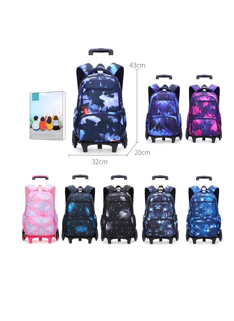 CityRiya-Long - Kids' Luggage Rolling Backpack for Boys Wheeled Bag Trolley School Bags Wheeled School Students Books Travel Bag - Image 1