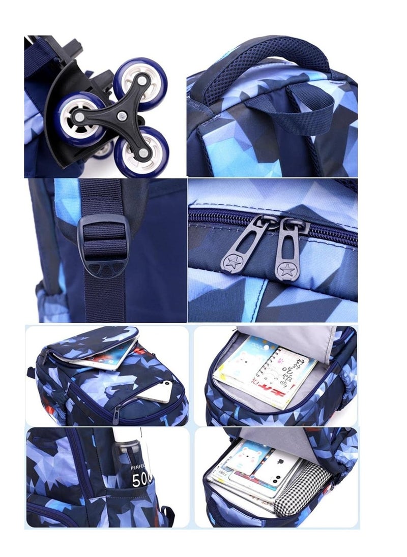 CityRiya-Long - Kids' Luggage Rolling Backpack for Boys Wheeled Bag Trolley School Bags Wheeled School Students Books Travel Bag - Image 1