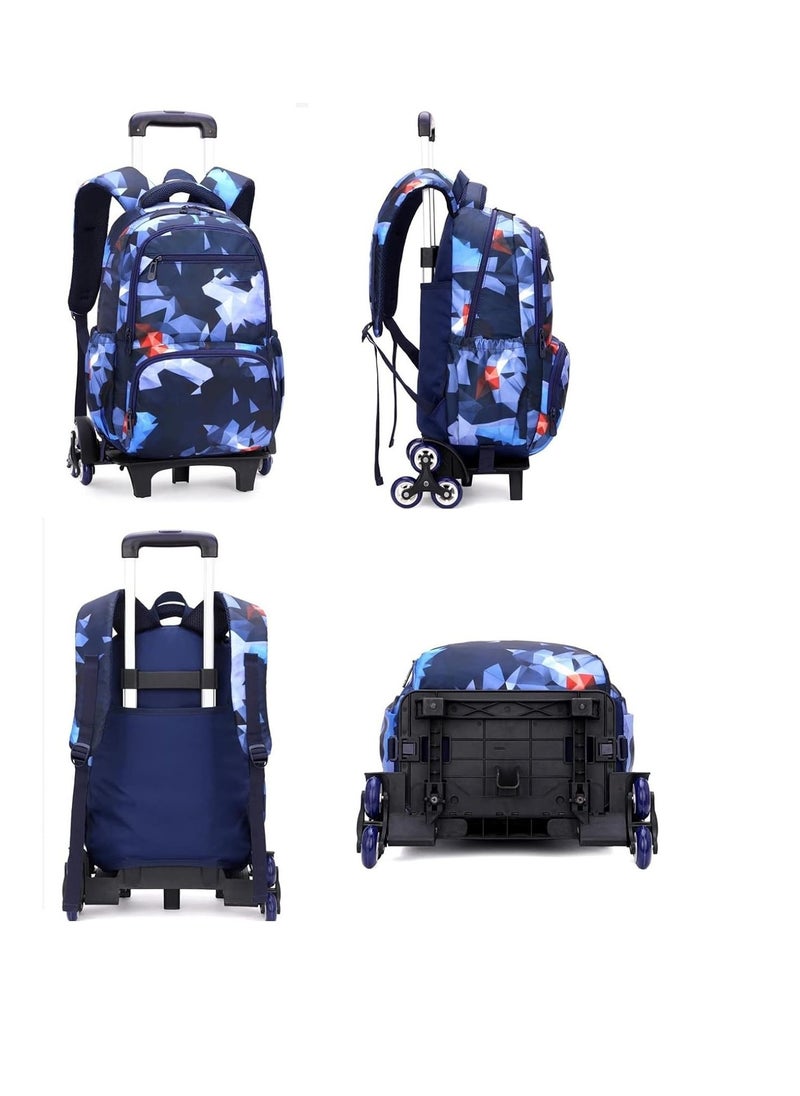 CityRiya-Long - Kids' Luggage Rolling Backpack for Boys Wheeled Bag Trolley School Bags Wheeled School Students Books Travel Bag - Image 1
