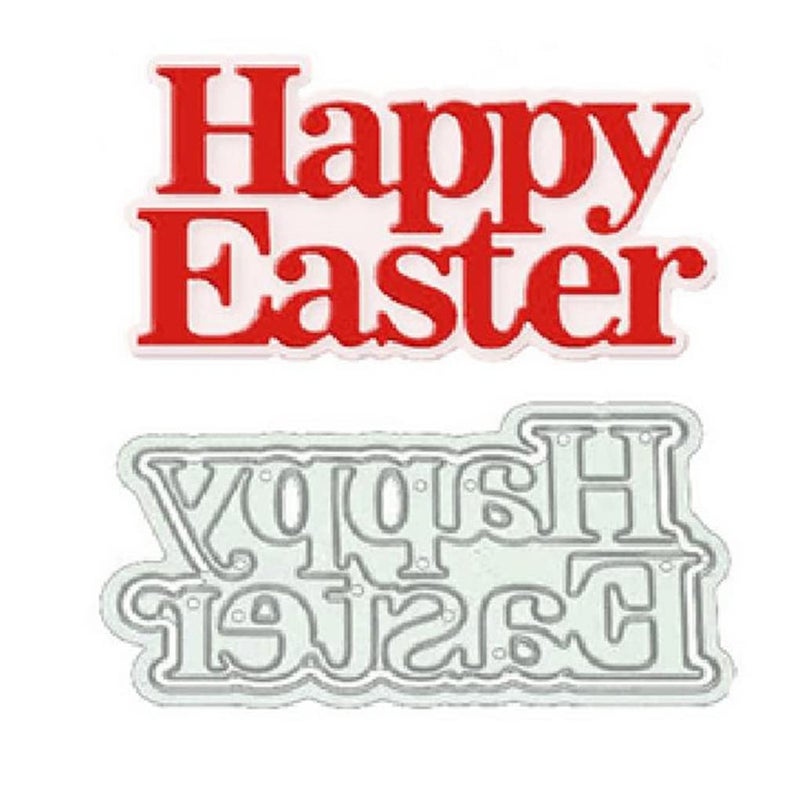 Happy Easter Cutting Dies Easter Words Die Cuts for DIY Scrapbooking Card Making Album Decoration