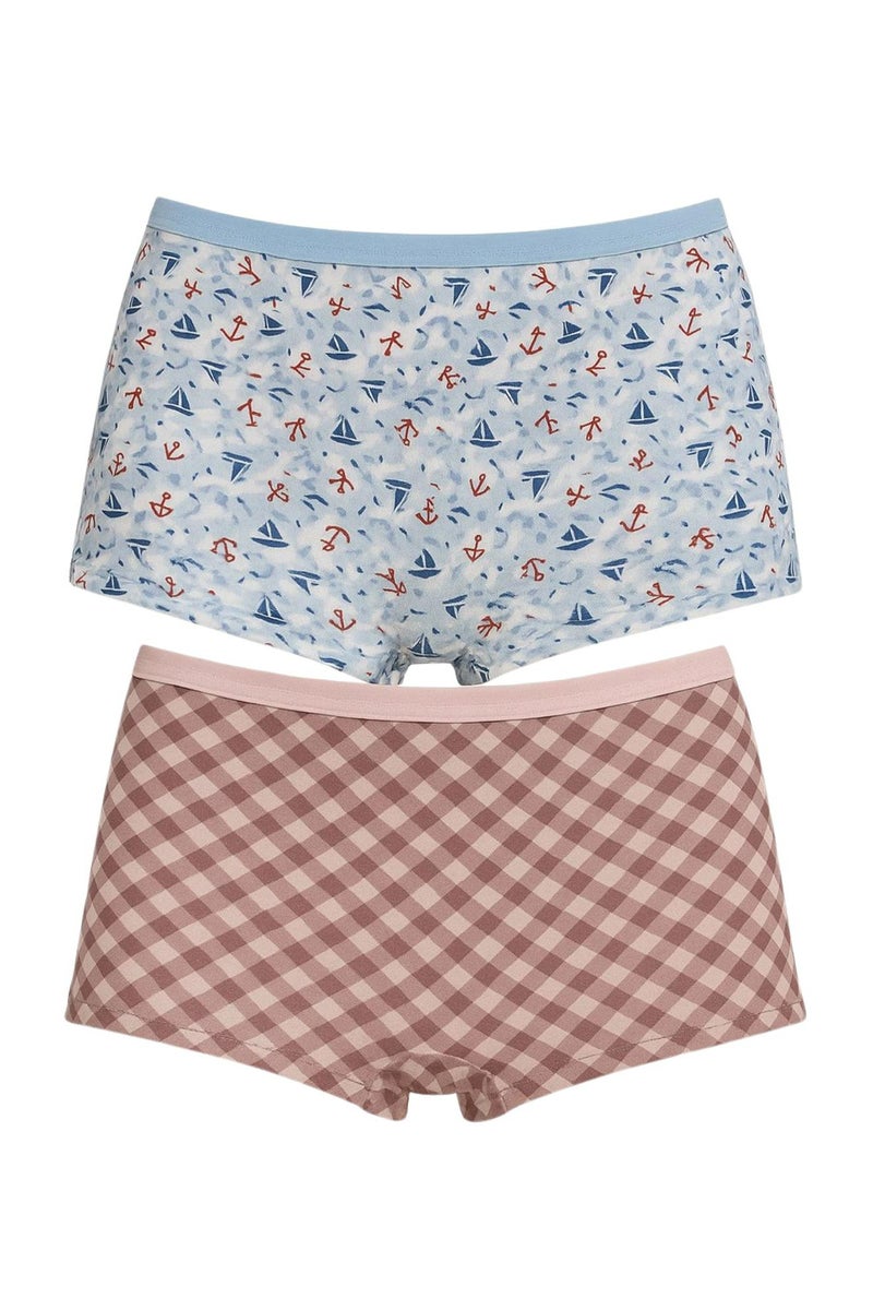 Dice Pack of 4 Women's Comfy Printed Cotton Hot Short Underwear - Image 3