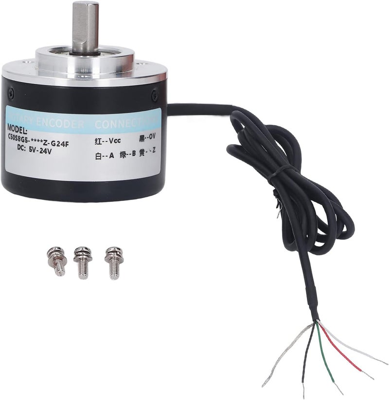 Incremental Encoder, Stainless Steel Incremental Encoder with Abs, Stable 2 Phase Incremental Encoder, Shaft Incremental Encoder for for Steel Folder (2000P/R), ANKROYUh9bm4ezdfk-12 - Image 1
