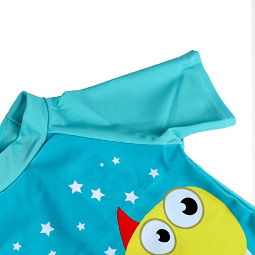 YAGATA Toddler Swimsuit Boy Cute Dinosaur Swimsuits Short Sleeve Boys Swim Trunks & Shirt Set Blue 5-6 Years 10 - Image 5