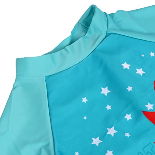 YAGATA Toddler Swimsuit Boy Cute Dinosaur Swimsuits Short Sleeve Boys Swim Trunks & Shirt Set Blue 5-6 Years 10 - Image 4
