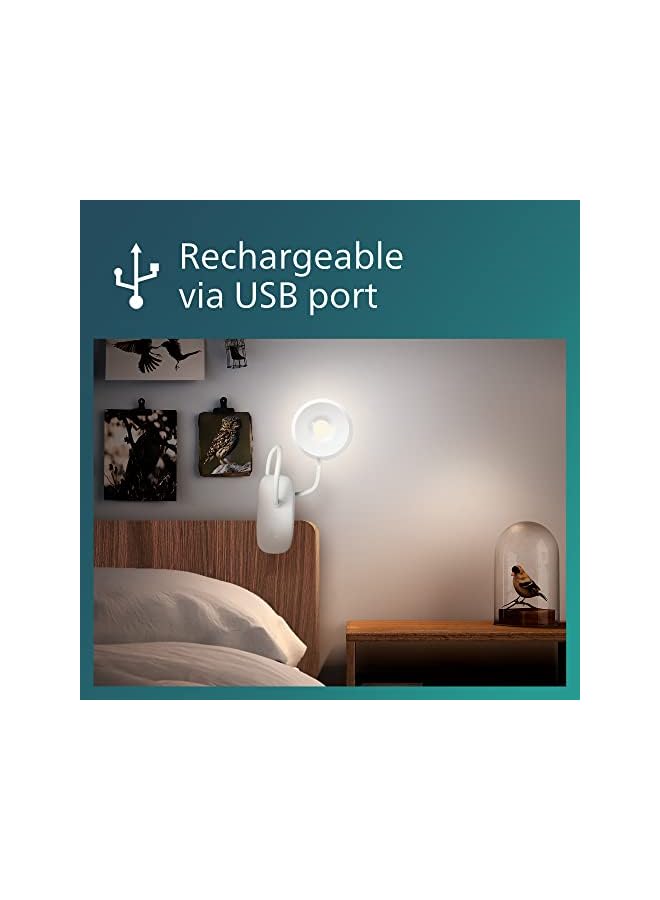 Philips Led Donutclip Pink Desk Lamp Usb 4000K 3W Cool White For Office Reading Study And Work - Image 5