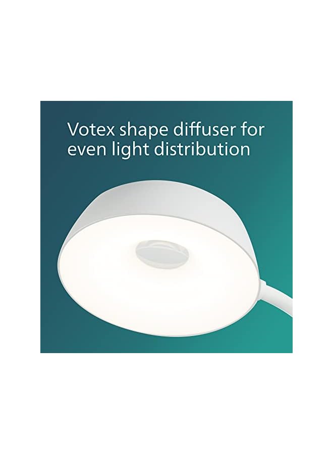 Philips Led Donutclip Pink Desk Lamp Usb 4000K 3W Cool White For Office Reading Study And Work - Image 4