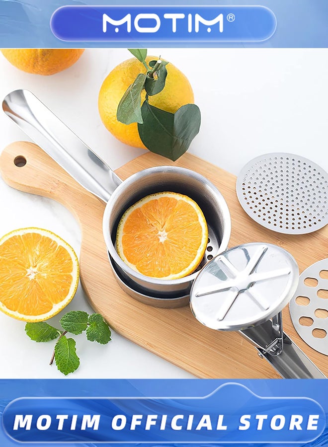 Motim Potato Ricer Stainless Steel Potato Masher with 3 Removable and Interchangeable Discs for Mashed Potatoes - Image 3