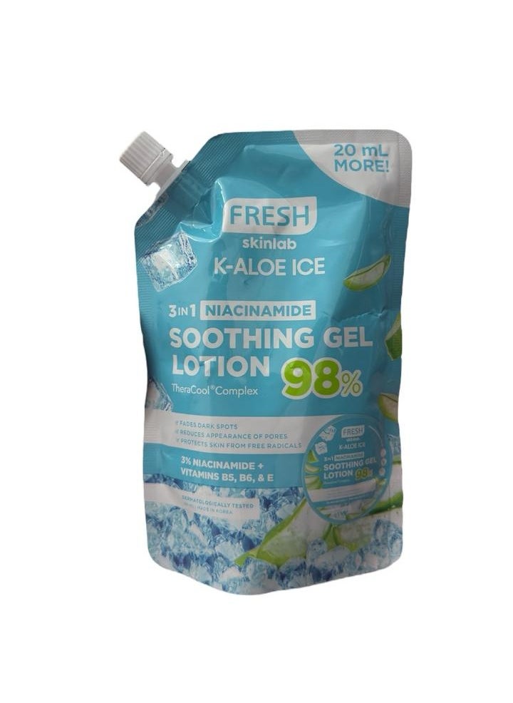 Fresh - k-aloe ice 3in1 niacinamide soothing gel lotion 98% - Image 1