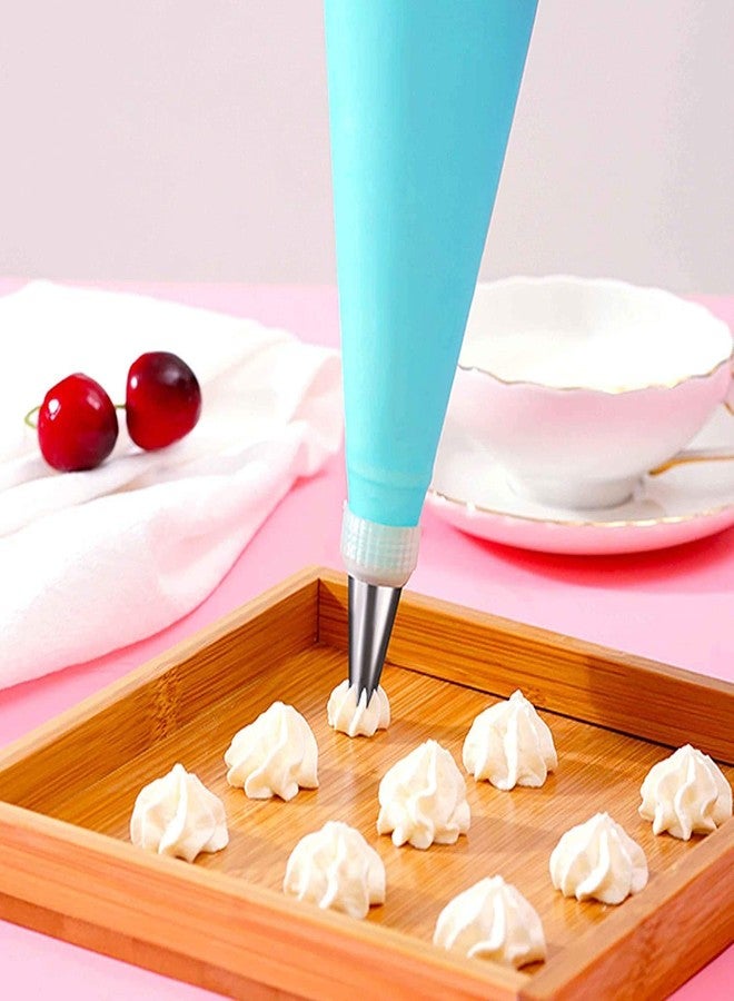 Prostuff.in 12 PC Cake Decorating Nozzle with Piping Bag Stainless Steel Piping Cream Frosting Nozzles Set/Icing Tips Cake Cupcake Muffin Decorating Tool (Random Color) - Image 2