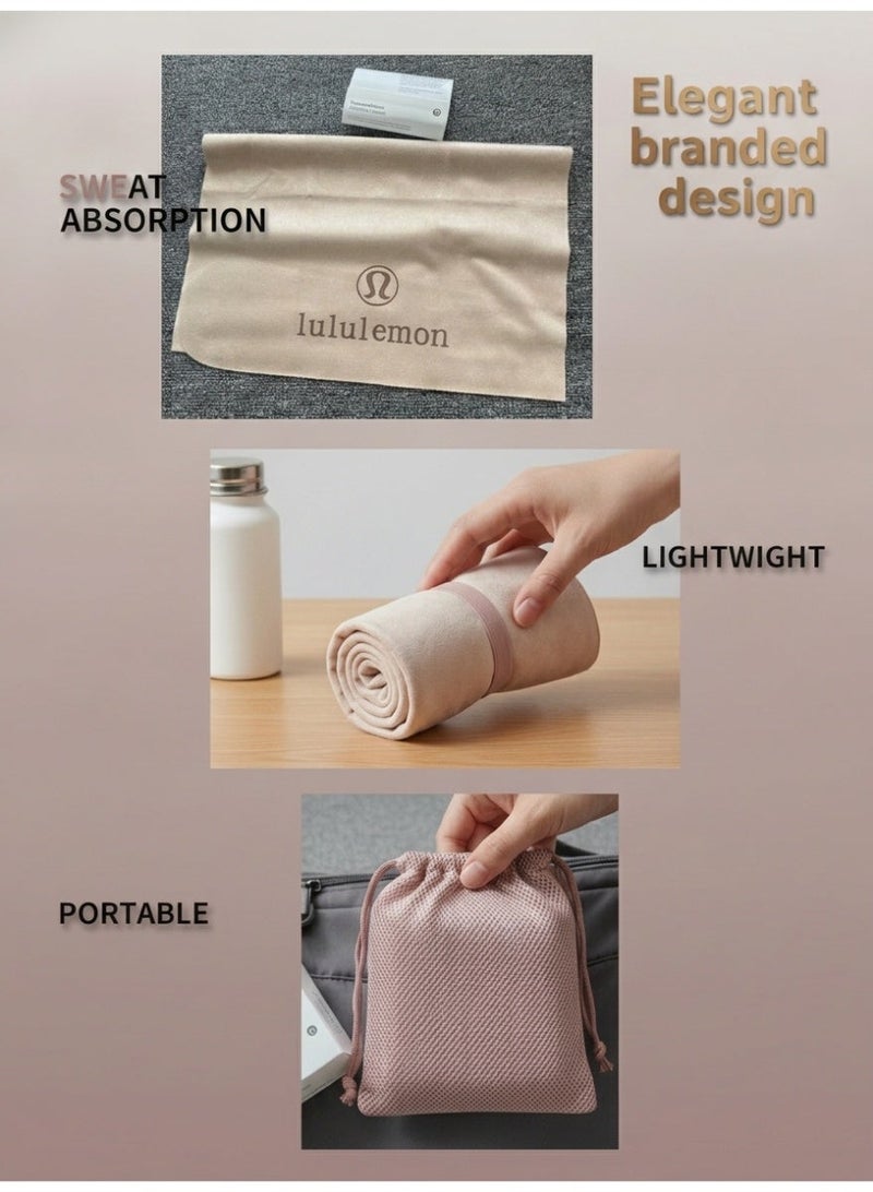 لولوليمون Lululemon سريع جاف ميكروفايبر الرياضة منشفة، الممتصة العرق المحمولة اليوغا صالة رياضية تمرين السفر منشفة اللياقة البدنية - Image 4