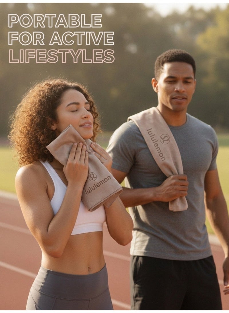 لولوليمون Lululemon سريع جاف ميكروفايبر الرياضة منشفة، الممتصة العرق المحمولة اليوغا صالة رياضية تمرين السفر منشفة اللياقة البدنية - Image 5