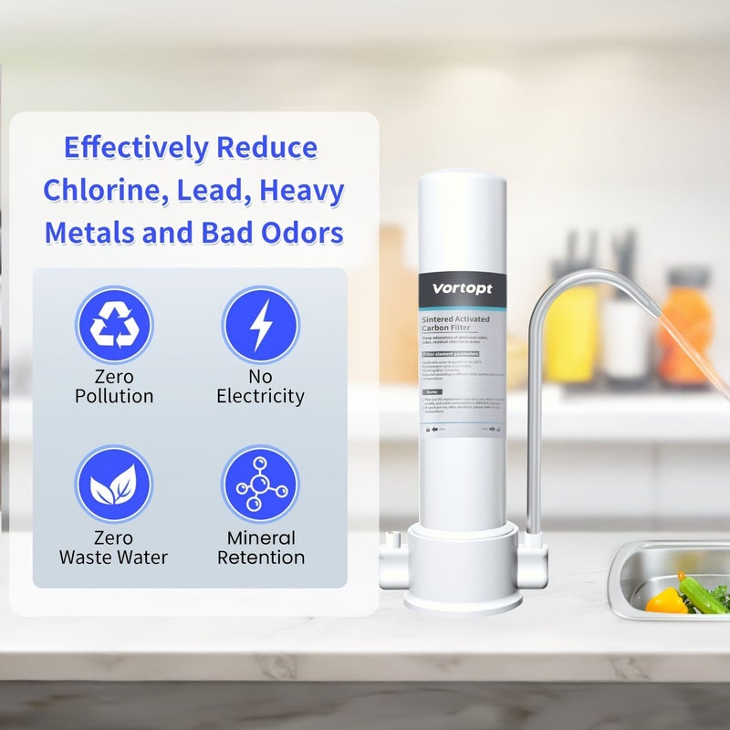 White Countertop Water Filter Retains Minerals for Home and RV - Image 3
