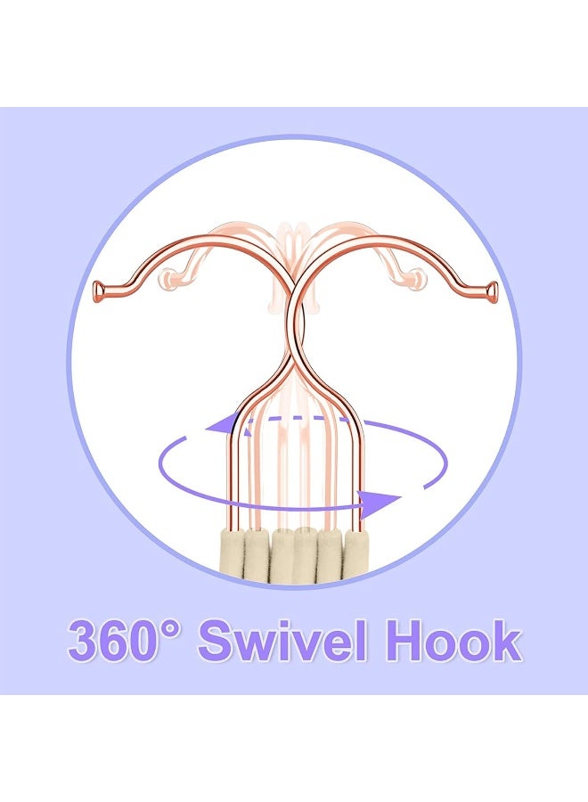 Red Dot Gift 30-Pack Baby Velvet Hangers 11Inch - Nursery Clothes Hangers Non Slip Toddler Hangers, 360 Chrome Rose-Gold Hook with 6 Pieces Baby Clothing Dividers - Image 3
