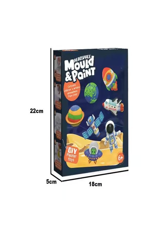 RUJVE DIY Mould and Paint Craft kit | Kids DIY Craft For 3+ Years | Plaster Figurine Set with Pigments, Palette & Mold, Painting Art & Craft Set - Gift Toys for 3 4 5 6 7 8+ Year Old Boys & Girls (Space) - Image 2