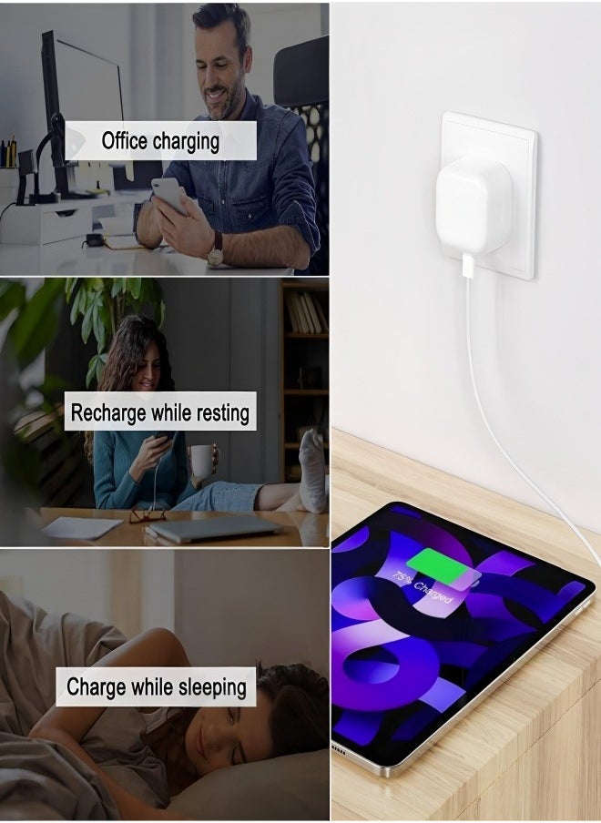 YINPAGE - 20W PD Fast Charger Kit with 2m Braided Cable & MFi Certification - Compatible with iPhone 14/13/12 Series, iPad | 30-Min 50% Charge, Saudi Local Express Delivery - Image 1