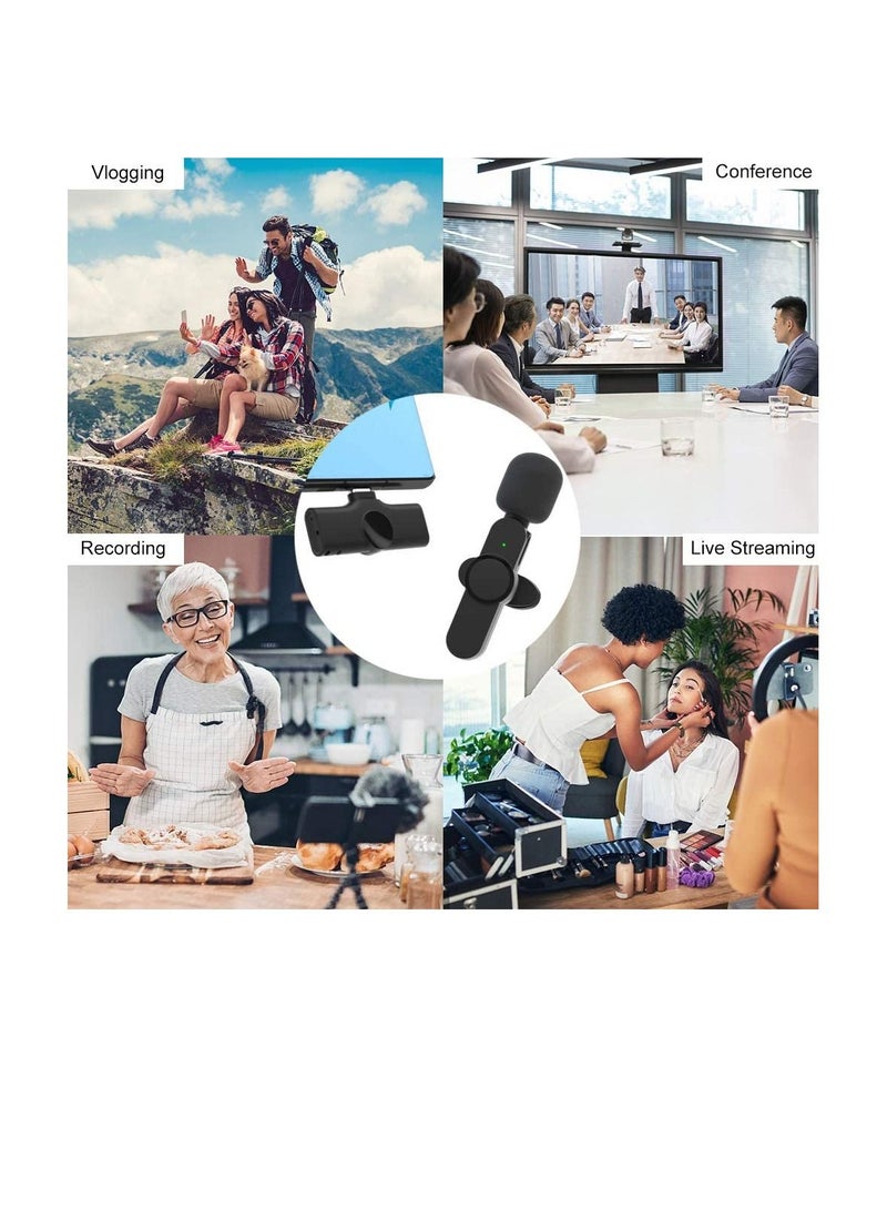 Upgraded （Plug-Play） Wireless Lapel Lavalier Microphone for iPhone iPad Recording, YouTube Facebook Live Stream,Vlog, Auto-Sync Wireless Mic with  FOR Bluetooth - Image 5