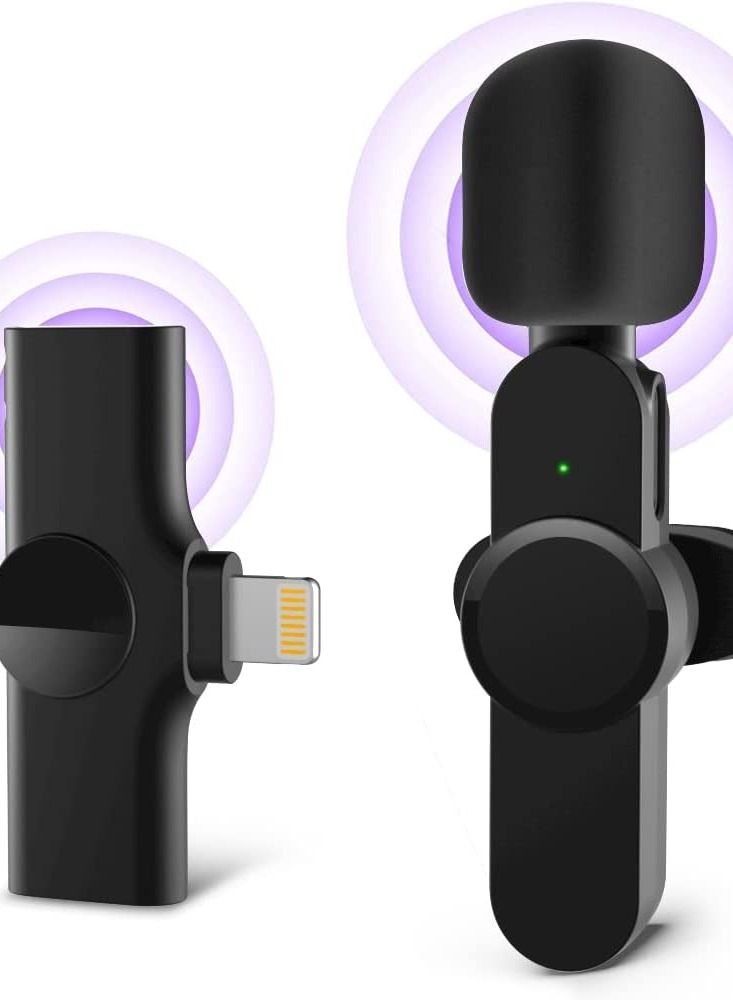 Upgraded （Plug-Play） Wireless Lapel Lavalier Microphone for iPhone iPad Recording, YouTube Facebook Live Stream,Vlog, Auto-Sync Wireless Mic with  FOR Bluetooth - Image 1
