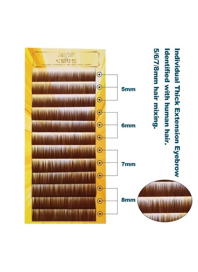 False Eyebrow, Mixed Brown False Eyebrow Extension Fake Eyebrow Enhancer Individual Eyebrows 5-8mm - pzsku/Z0BFE27845433BC46C68FZ/45/_/1687499914/6e7c4e57-c434-410f-922f-8524d60a5b64