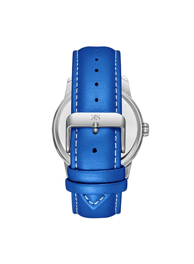 Kenneth Scott K24020-SLNN Men's Analog Display Watch & Leather  Strap Blue - Image 3