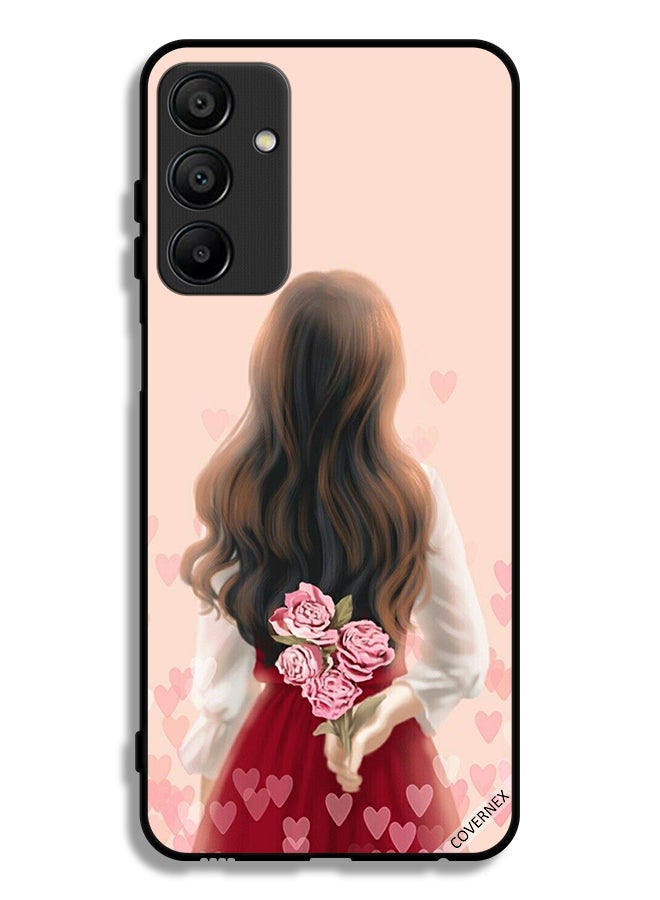 Covernex غطاء حماية لهاتف Samsung Galaxy A15 5G فتاة تخفي الزهور - Image 1