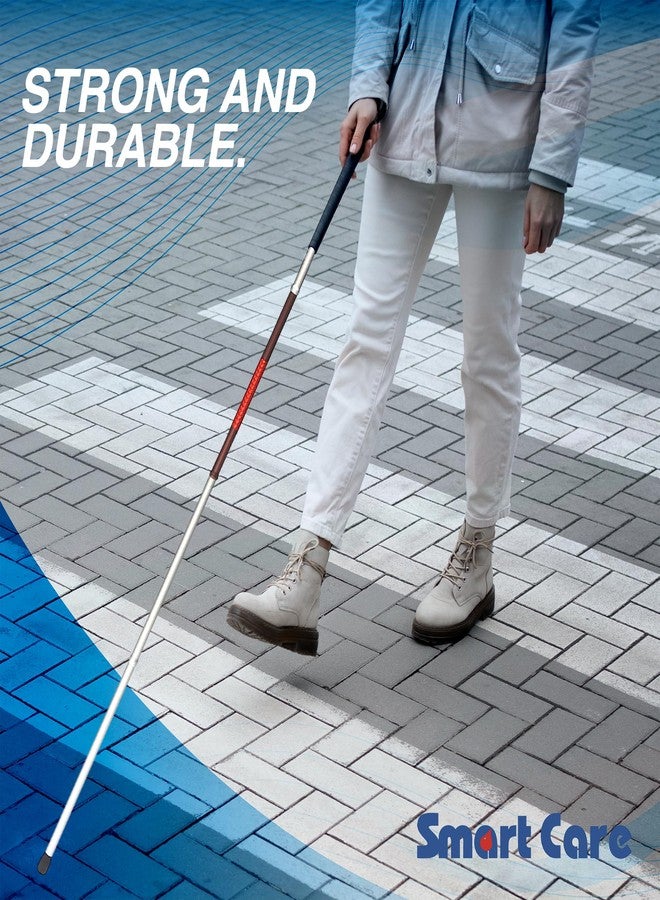 SMARTCARE Smart Care® Folding Cane - Foldable Walking Cane for Men, Women - Fold-up, Collapsible, Lightweight, Adjustable, Portable Hand Walking Stick - Balancing Mobility Aid - Sleek, Comfortable Handle with Bag (Multi) (SC939L) - Image 4