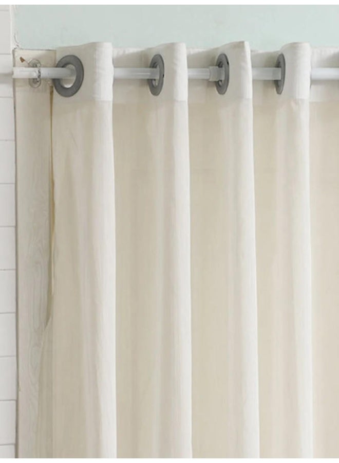 43℃ 6 قطع من حاملات قضبان الستائر، لا تحتاج إلى مثقاب، دعامات قضبان ذاتية اللصق، خطافات متعددة الأغراض لقضبان الستائر، قابلة للتعديل للحمام وغرفة النوم وغرفة المعيشة - Image 2