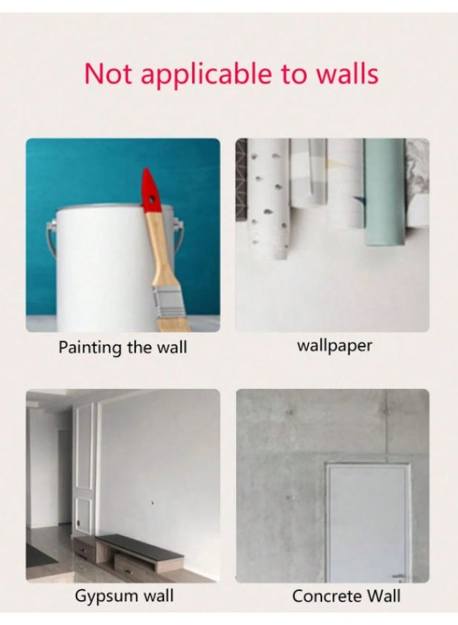 43℃ 6 قطع من حاملات قضبان الستائر، لا تحتاج إلى مثقاب، دعامات قضبان ذاتية اللصق، خطافات متعددة الأغراض لقضبان الستائر، قابلة للتعديل للحمام وغرفة النوم وغرفة المعيشة - Image 4