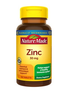 Nature Made Zinc 30 Mg Dietary Supplement For Immune Health And Antioxidant Support 100 Tablets 100 Day Supply  - Image 1