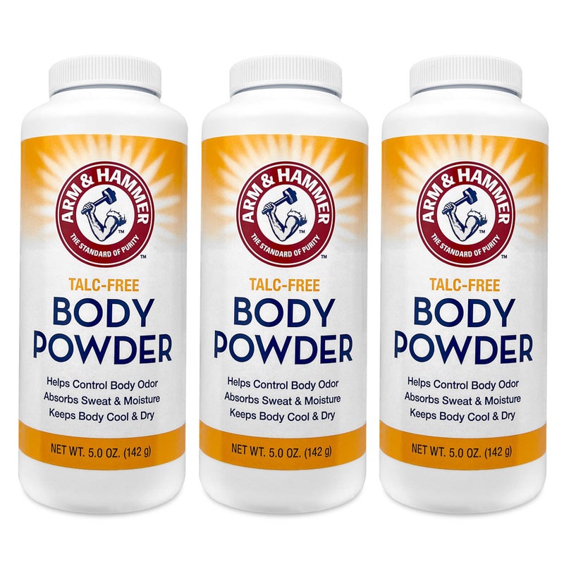 Arm & Hammer Talc-Free Body Powder for Body Odor Sweat & Moisture (3 pack) - Image 1
