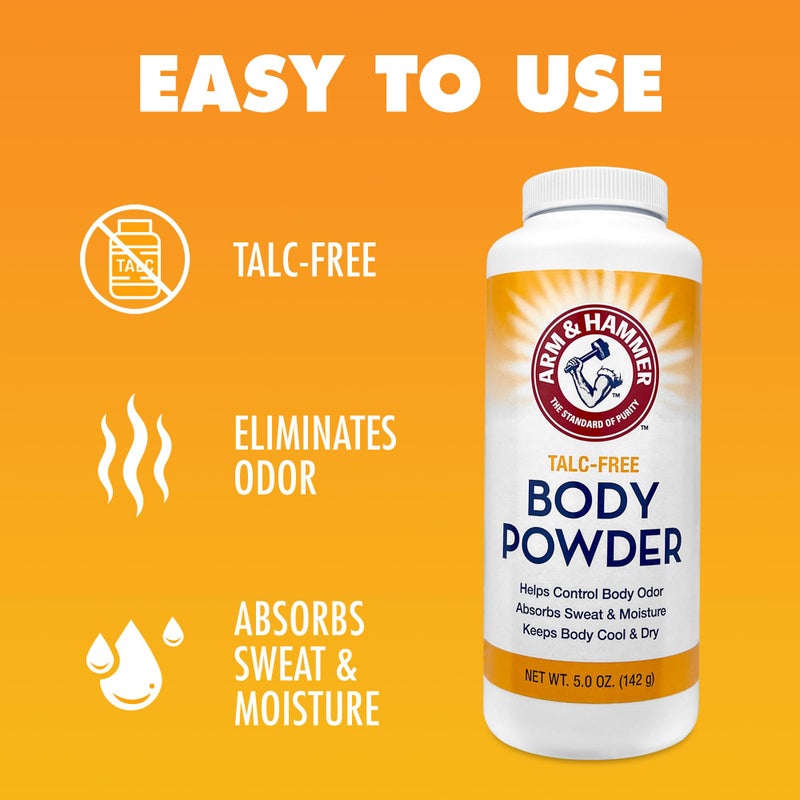 Arm & Hammer Talc-Free Body Powder for Body Odor Sweat & Moisture (3 pack) - Image 2