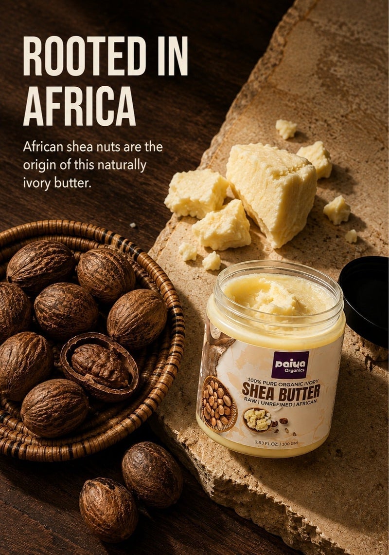 Paiya Organics Shea Butter 200g, Raw & Unrefined African Shea Butter For Skin Face Hair - Image 2