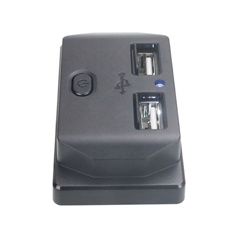 Car USB Socket with Cap, Dual Port Quick USB Charge Adapters with Switch Universal for Cars Bus RV Boat ATV Truck - Image 2