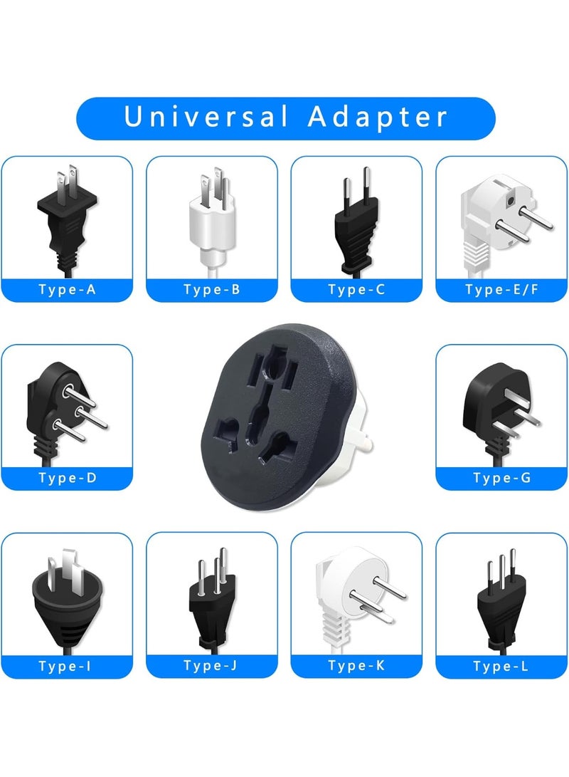ADAK European Plug Adapter 4 Pack, US UK UAE AU CN to EU Plug Adapter Type E/F, Travel Adapter for Europe, Germany France Spain Italy, Universal European Power Plug Converter, 16A 250V Safety Adapter - Image 5