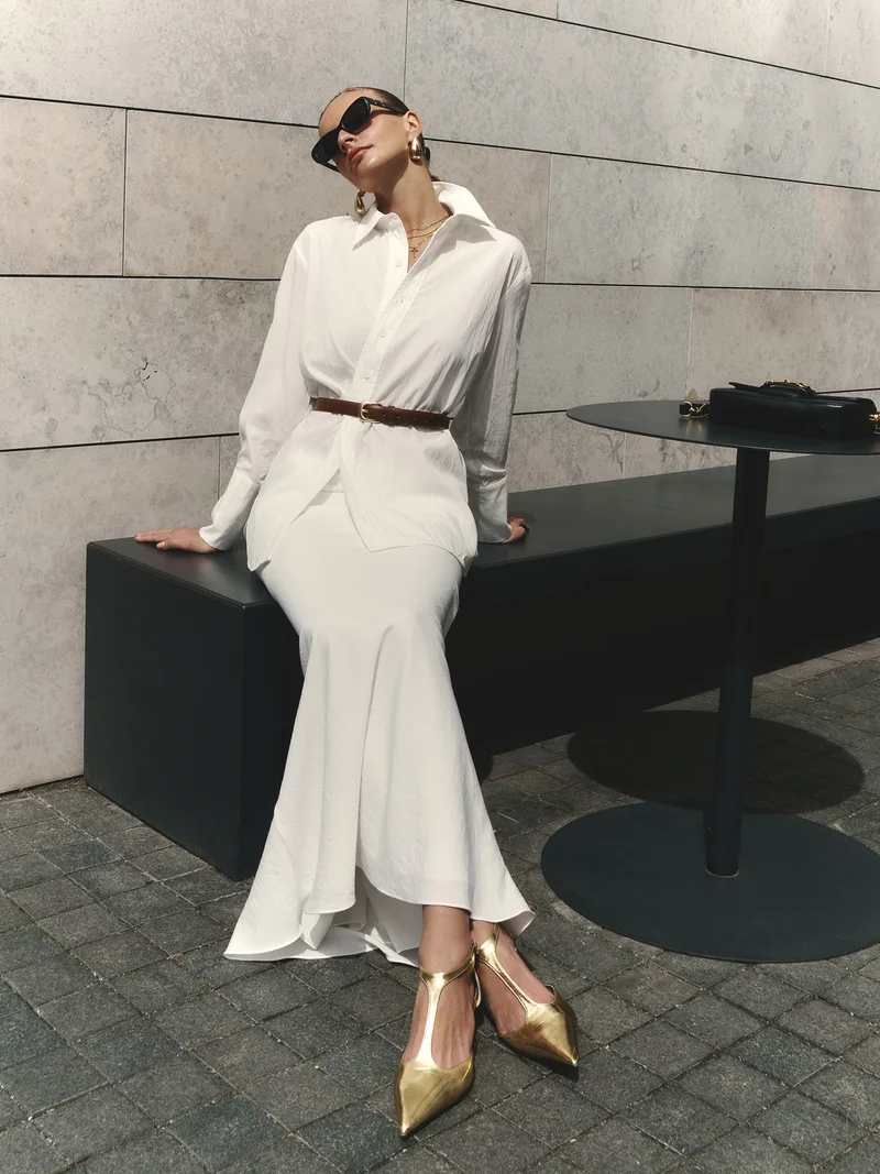 Lichi Loose shirt with pleats at the front