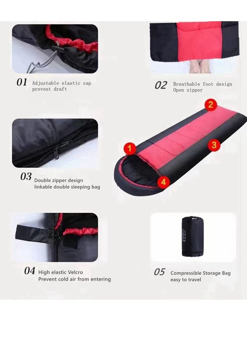 Generic Widened Sleeping Bag . Lightweight Waterproof Warm Adult Camping Sleeping Bag with Compression Bag. Backpack Sleeping Bag for Outdoor Camping. Hiking and Traveling - Image 4