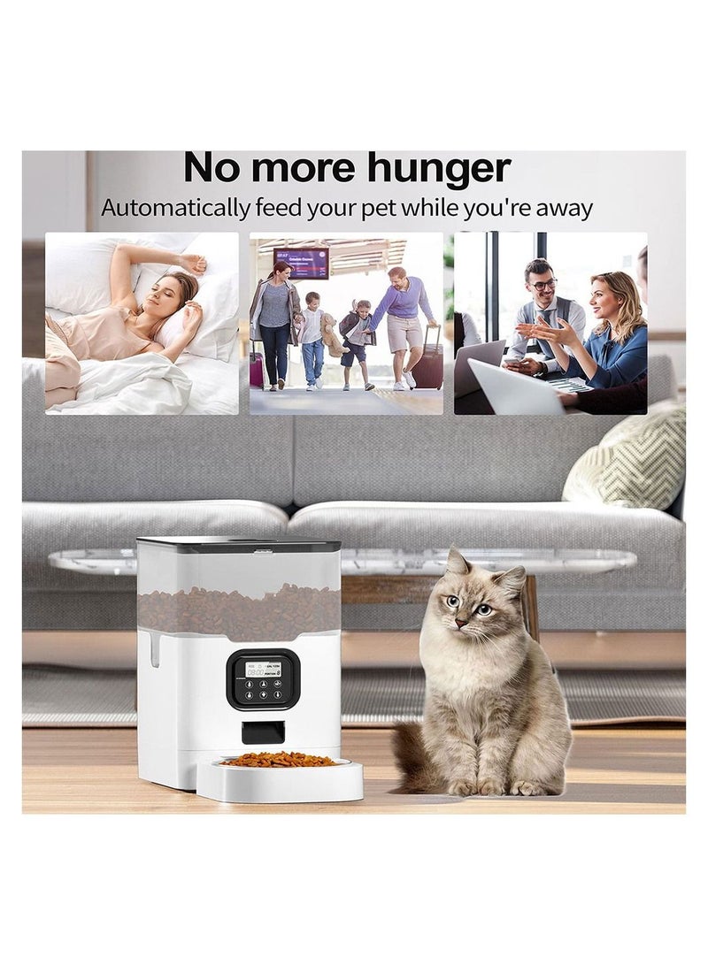 Cool Baby COOLBABY 4L Automatic Pet Feeders for Cats and Dogs Dry Food Dispenser with Desiccant Bag Timed Cat Feeder Programmable Portion Size Control 4 Meals Per Day  - Image 2