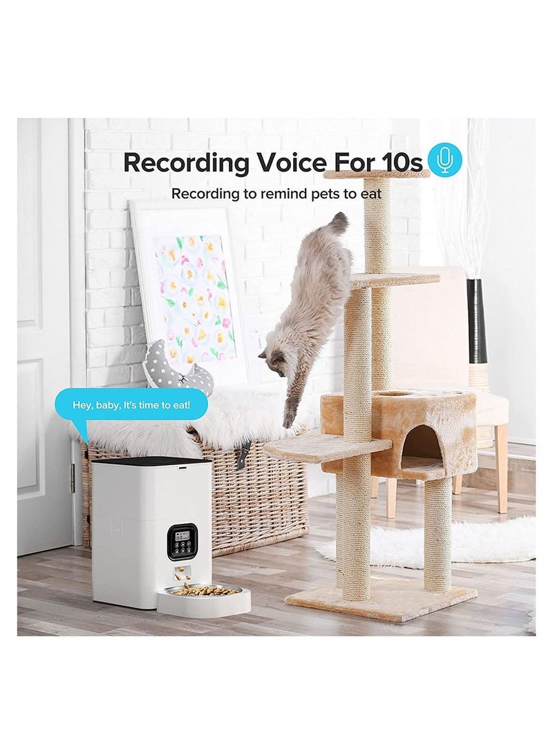 Cool Baby COOLBABY 4L Automatic Pet Feeders for Cats and Dogs Dry Food Dispenser with Desiccant Bag Timed Cat Feeder Programmable Portion Size Control 4 Meals Per Day  - Image 5